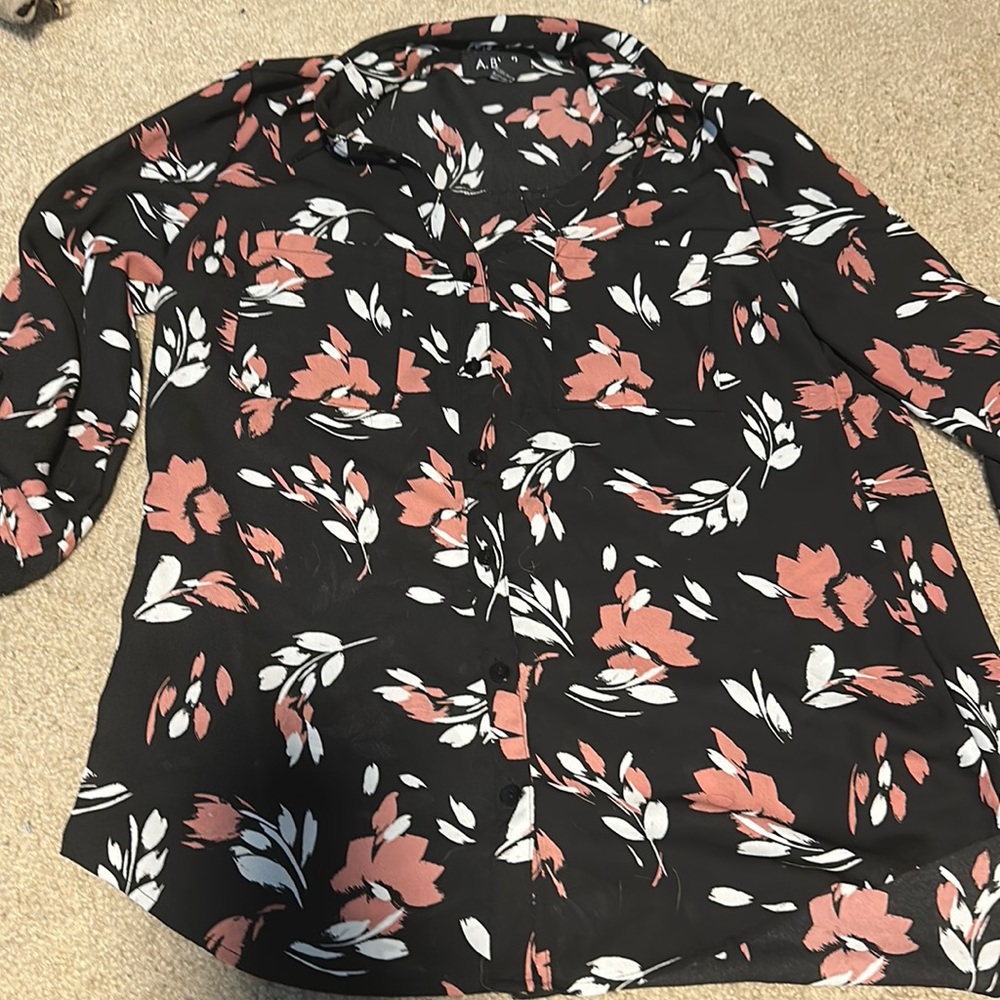 A. Byer collared button up blouse